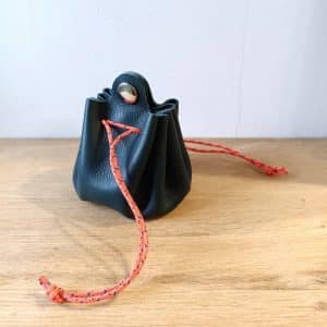 Bourse porte monnaie en cuir fabriquée en france